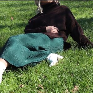 Brown turtle neck sweater over size